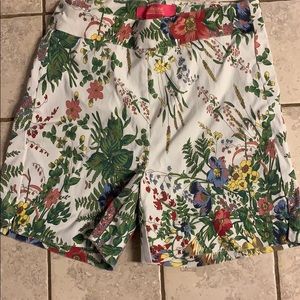 EUC CATHERINE CATHERINE MALANDRINO FLORAL SHORTS
